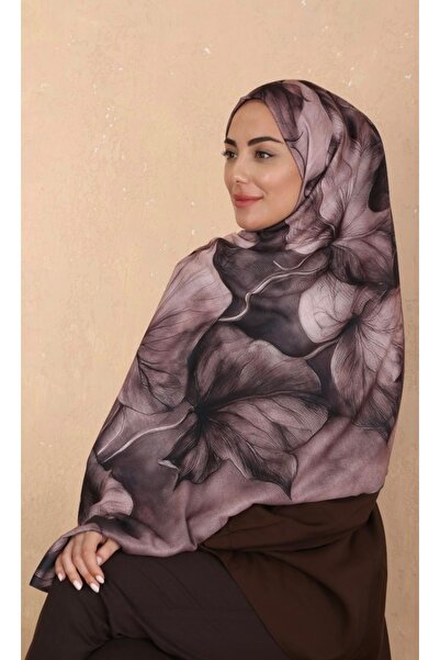 Butik Yeni Sezon Kaymayan Batik Desen Gül Motifli Pamuklu Koza Şal