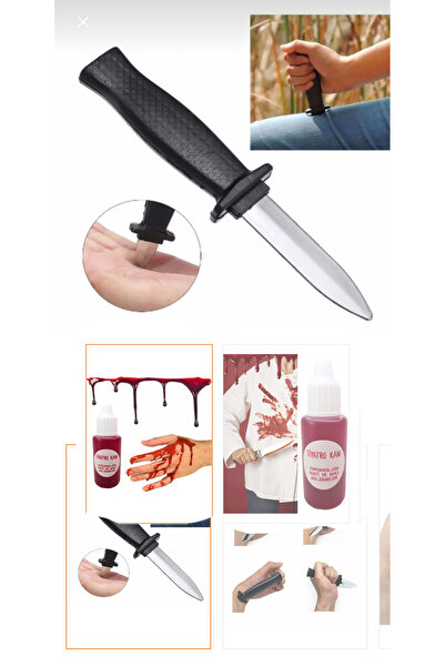 ŞAMPİYON TİCARET Tiyatro bıçağı tiyatro kanı şaka ürünleri 2 Li set