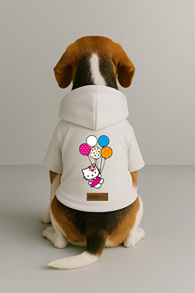 Monopetz Printed Dog and Cat Clothing & Dress with Fleece Inside - White Colo...