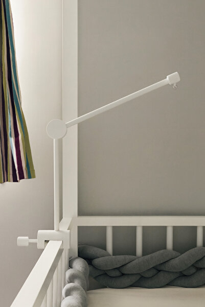 iğne izi Ahşap Beşik Dönence Asma Aparatı beyaz