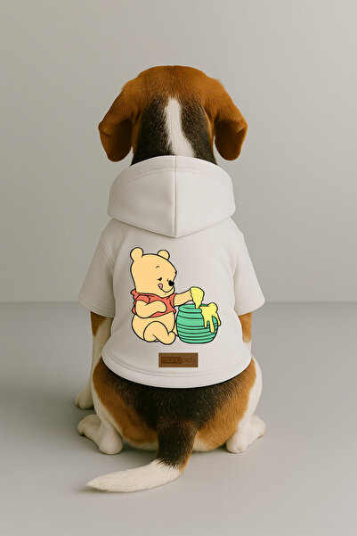 Monopetz Printed Dog and Cat Clothing & Dress with Fleece Inside - White Colo...