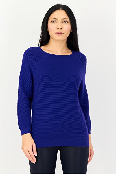 Phase Eight Women Round Neck Knitted Sweater, Indigo