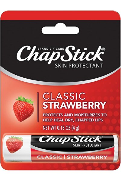 ChapStick أنابيب مرطب الشفاه الكلاسيكية بنكهة الفراولة، للعناية بالشفاه وترطي...