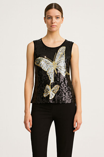 Mille Magie Kelebek Desenli Pullu Bluz