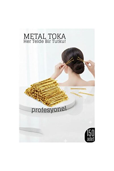 Marsilyan 150-Piece Gold Metal Wire Hair Clip Set – for Professional Hair Sty...