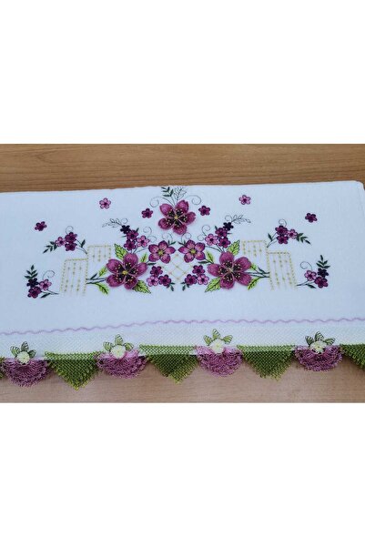 Firdevs moda çeyiz Çeyizlik İğne Oyalı Kadife Havlu