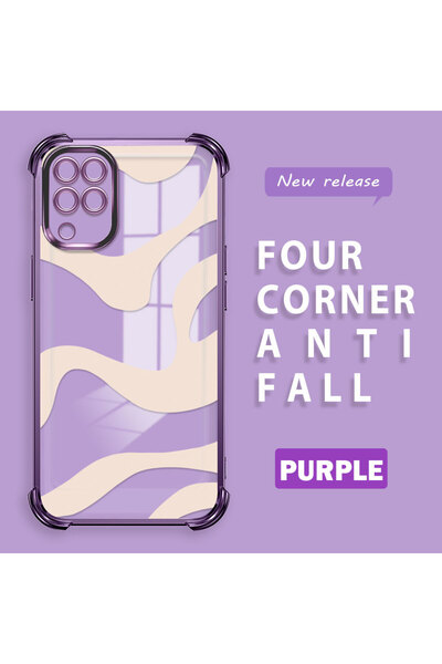 Hontinga حافظة متوافقة مع هاتف سامسونج جالاكسي M12/A12، حافظة هاتف من السيليك...