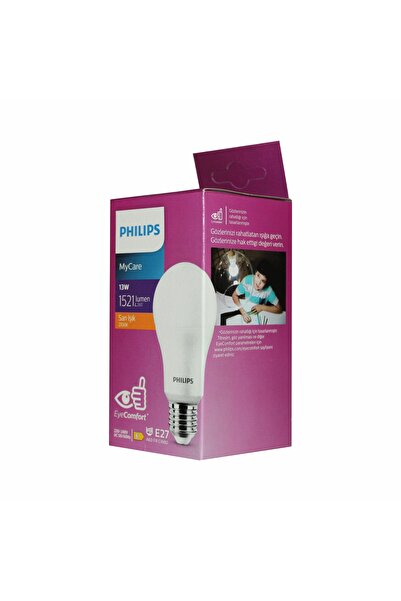 Philips 13W 1521 Lümen LED Ampul Doğal Sarı Işık Göz Yormayan EyeComfort 3’lü...