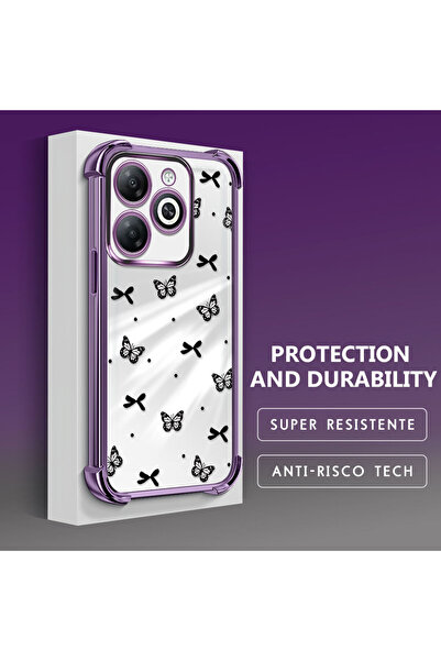 Hontinga حافظة هاتف شفافة من السيليكون الناعم متوافقة مع هاتف Tecno Spark Go ...