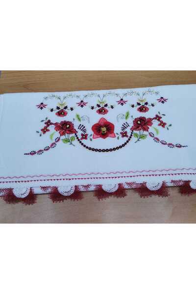 Firdevs moda çeyiz Çeyizlik İğne Oyalı Kadife Havlu