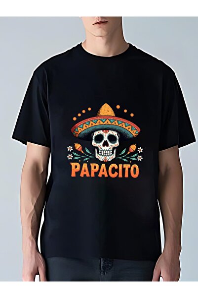 MIXSNOW تي شيرت رجالي كبير الحجم برقبة مستديرة: "PAPACITO" - 100٪ قطن ناعم وم...