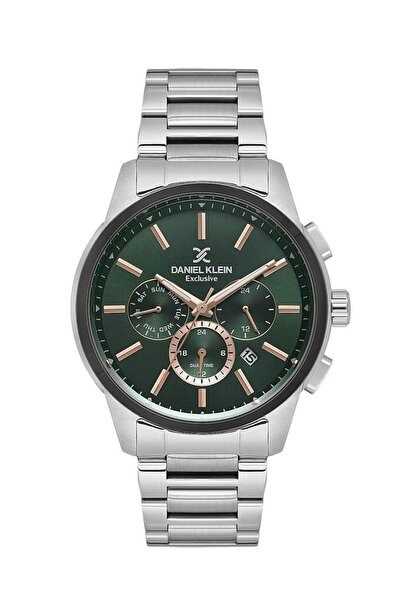 Daniel Klein ساعة رجالية حصرية من الفولاذ المقاوم للصدأ باللون الفضي DK.1.142...