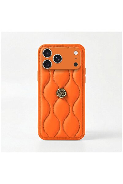 Pro Aksesuar حافظة متوافقة مع هاتف Apple iPhone 17 Pro، حافظة جلدية مموجة مزخ...