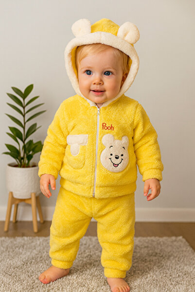 Arı Bebe Unisex Baby Velsoft Hooded Zippered Double Set