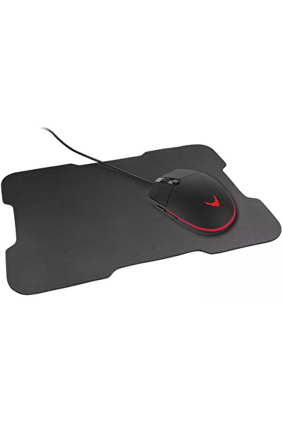 Varr Set Mouse Gaming 3200 DPI Mousepad Negru