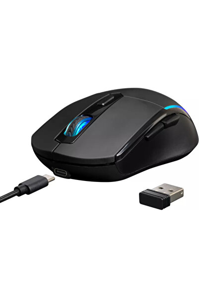 gamdias Mouse gaming wireless si cu fir Hades M2 iluminare aRGB 4800 DPI Negru