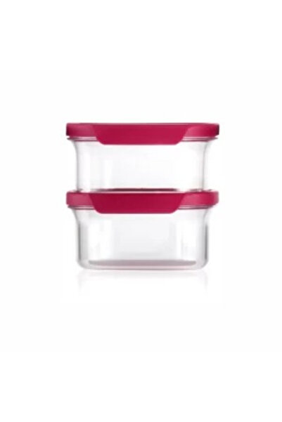 MACON حاويات تخزين جافة بيضاوية شفافة للغاية، 500 مل، غطاء أحمر