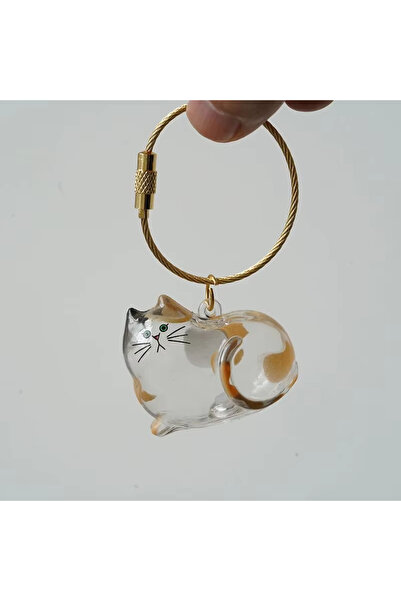 choice2 B Cat Fur Memorial Charm Resin Keepsake Capsule for Pet Hair Portable Keychain Pendant for Hair Rai.