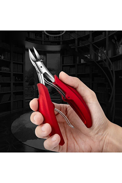 Choice3 YZQ020-red better Professional Grade Concave Stainless Steel Nail Clippers for Thick Nails and Ingro