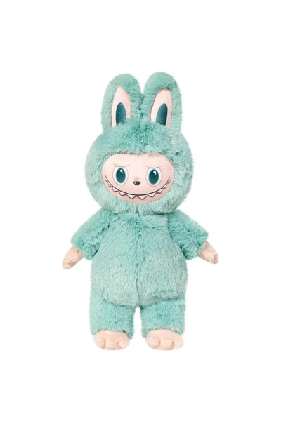 ABYZ Jucărie de pluș Tip Labubu Monstru drăguț Dimensiune 30cm Culoare Turcoaz