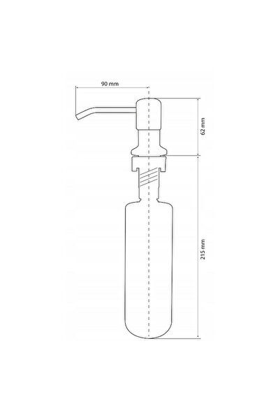 LAVRE Dozator de săpun încastrat pentru bucătărie, cap rotund, Finisaj Metal, 350 ml, design modern, ușor de utilizat