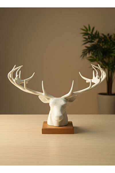 CT STONES Sculptură decorativă cap de cerb 25 cm Design modern minimalist