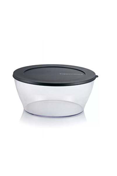 MACON Crystal Clear Store & Serve Food Storage Container, 4L Capacity, Black Lid