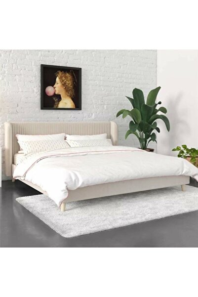 Abdo1996 Khatlan Velvet Bed - Beige
