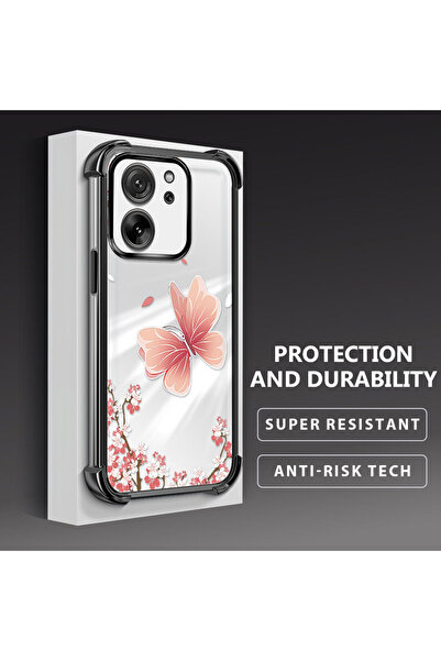 Hontinga حافظة هاتف شفافة من السيليكون الناعم متوافقة مع هاتف Xiaomi Mi 13T P...