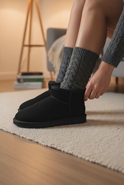 Topukla Footwear 060 1481 Topukla Kadın Hakiki Süet İçi Kürk Bot