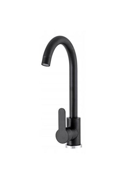 Gamma Kitchen sink faucet, high spout, 360-degree swivel, matte black