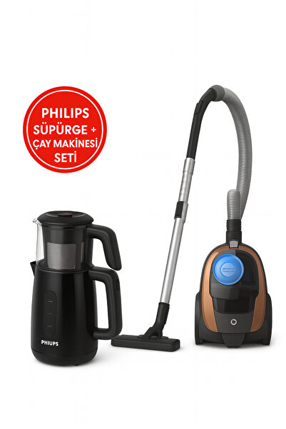Philips XB7151/07 Elektrikli Süpürge + HD7301/00 Çay Makinesi İkili Set
