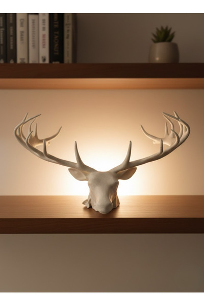 CT STONES تمثال غزال جمالي بطول 25 سم، ديكور أنيق للمنزل والمكتب