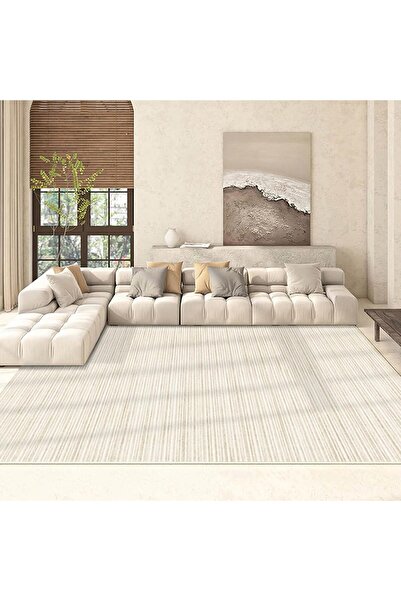 sharpdo سجادة غرفة معيشة عصرية، كبيرة 300 × 400 سم، بوليستر، رمادي