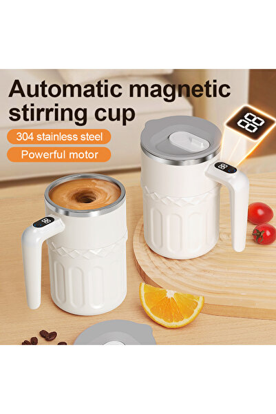 YESMAX كوب خلط أوتوماتيكي، كوب قهوة مع شاشة عرض درجة الحرارة لخلط القهوة بالش...