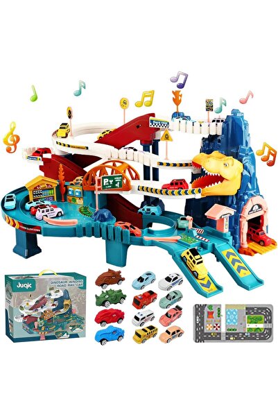 Saharaz Toy Car Ramp Track Dinosaur Climbing Hills Railcar Colorful Vehicles ...
