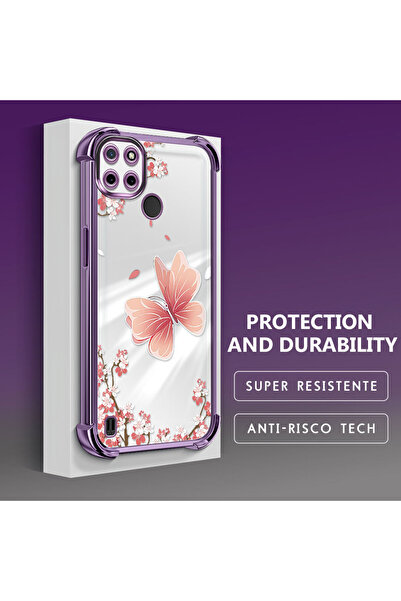 Hontinga حافظة هاتف شفافة من السيليكون الناعم متوافقة مع هاتف Realme C21Y/C25...