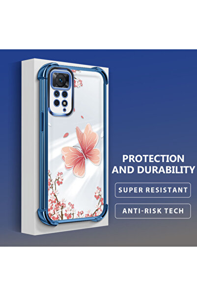 Hontinga حافظة هاتف شاومي ريدمي نوت 11 برو 4G متوافقة مع السيليكون الناعم الش...