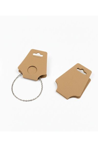 esila KAĞITÇILIK Dış Tic. Ltd. Şti. 100 Adet Kraft Takı Kartı 12.2×5x3 cm – K...