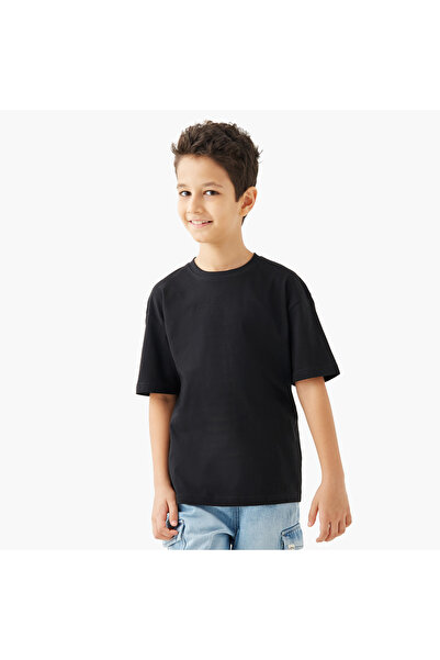 Juniors Solid T-shirt with Short Sleeves