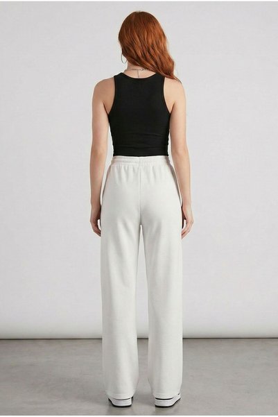 LEY COLLECTİON Women's Modal Sweatpants Elastic Waist Modal Bottom Sweatpants with Pockets