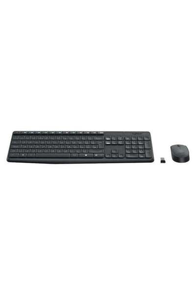 logitech MK235 Wireless Keyboard And Mouse Combo, 2.4 Ghz, English/ Arabic Grey