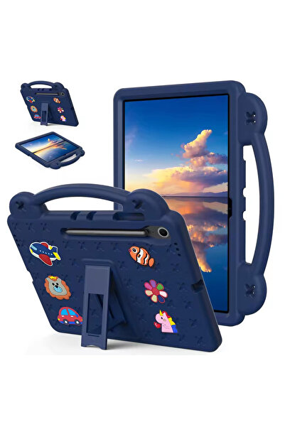 Lukione متوافق مع حقيبة جهاز Samsung Galaxy Tab S10 FE Kids Tablet Case 2025 (10.9 بوصة) مقبض حامل، DIY Cute