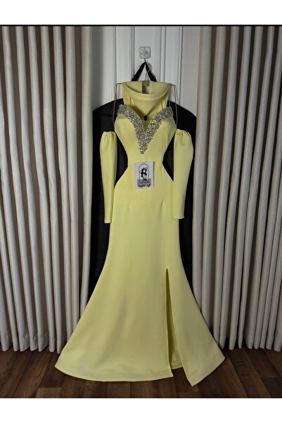 PRİNCESS فستان انيق بالون ليموني اللميز