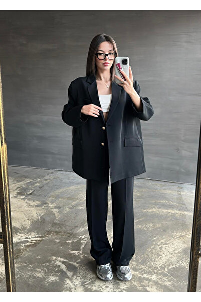 My Blog طقم جاكيت وبنطلون أسود كوزموبوليتان-9418