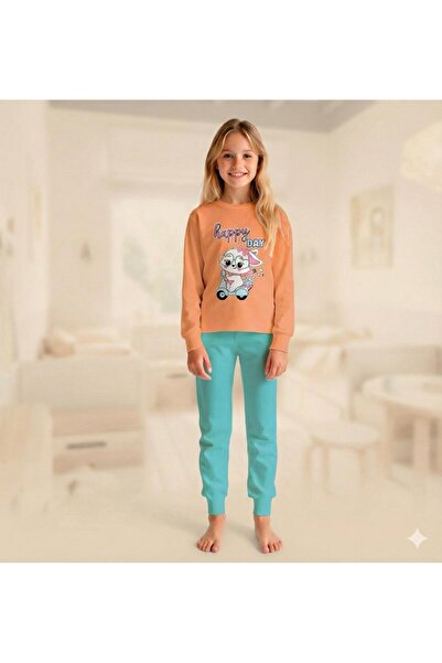 Little Pumpkin Set de pijamale pentru fete pisică cu modele de tranziție