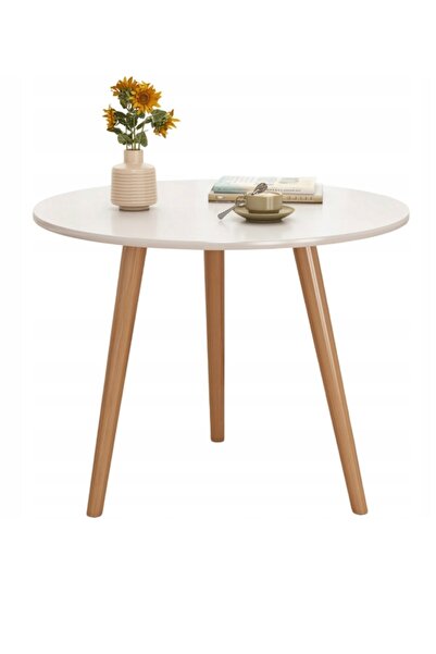 Englass Masă rotundă în stil scandinav Masă de cafea modernă de 60 cm