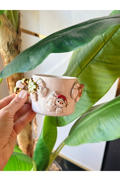 Pernotte El yapımı yılbaşı temalı 140 ML kahve fincanı