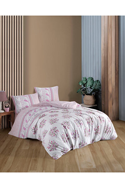 Bella Home Crystal Double Ranforce Duvet Cover Set - 4 Pieces - 100% Cotton -...