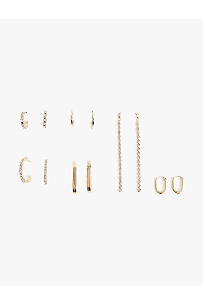Koton Stone Detailed 6-Piece Hoop Earring Set